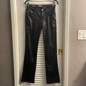 Y2K RARE Bubblegum Jeans Black Snake Print Pants. Size 7/8.Like New.